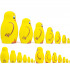 Ducks Nesting Dolls Set of 7 Pcs - Yellow Duck Handmade Decorations