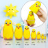 Ducks Nesting Dolls Set of 7 Pcs - Yellow Duck Handmade Decorations