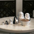 Black-and-White Animal Nesting Dolls Set of 7 - Black and White Decor