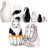 Black-and-White Animal Nesting Dolls Set of 7 - Black and White Decor