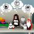 Personalized Wild Animal Matryoshka Set of 7 Pcs Hand-Painted - Custom Name Gift for Kids