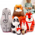 Zoo Animals Nesting Dolls Set 7 pcs - Russian Dolls as Cute Zoo Animal Figures
