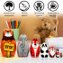 Personalized Zoo Animals Nesting Dolls Set of 7 Pcs Hand-Painted - Custom Name Gifts