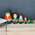 Golfers Nesting Dolls Set 7 pcs - Russian Dolls for Golf Decor - Matryoshka with Golf Decorations
