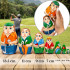Golfers Nesting Dolls Set 7 pcs - Russian Dolls for Golf Decor - Matryoshka with Golf Decorations
