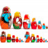 Russian Nesting Dolls Set 7 pcs - Wooden Russian Matryoshka Oldest Design - Handmade Folk Art Dolls