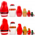Christmas Nesting Dolls Set Santa Claus 7 Pcs