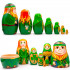 St. Patricks Day Irish Nesting Dolls Set 7 pcs - Russian Dolls for St. Patricks Day Decorations