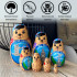 London Bear British Nesting Dolls Set of 7 pcs - British Themed Gifts Matryoshka Doll