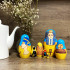 Ancient Egypt Theme Nesting Dolls Set - Matryoshka Dolls Egyptian Art Russian Dolls