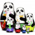 Handcrafted Panda Nesting Dolls