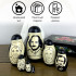 Poets Nesting Dolls Set – 7 Handcrafted Wood Figures of Classic Writers – Literary Decor Gift