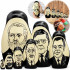 Great Russian Composers Nesting Dolls Set 7 pcs – Hand-Painted Wooden Matryoshka Gift