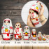 Hand-Painted Wooden Nesting Dolls Set in Traditional Folk Costumes