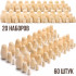 Unpainted Matryoshka Lot of 20 Sets by 3 pcs - Blank Nesting Dolls Unfinished