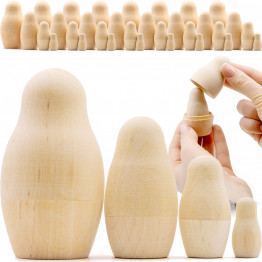 Blank Nesting Dolls Lot of 8 Sets by 4 pcs - Blank Russian Nesting Dolls - Wooden Blank Doll
