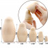 Unpainted Blank Russian Matryoshka 5 Figures - DIY Craft Wood Unfinished