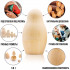 Unpainted Blank Russian Matryoshka 5 Figures - DIY Craft Wood Unfinished