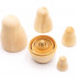 Unpainted Blank Russian Matryoshka 5 Figures - DIY Craft Wood Unfinished