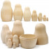 Blank Russian Nesting Dolls Set 7 pcs - Paint Your Own Matryoshka - DDIY Blank Doll for Craft