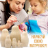 Blank Russian Nesting Dolls Set 7 pcs - Paint Your Own Matryoshka - DDIY Blank Doll for Craft