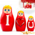 Valentines Day Nesting Dolls Set of 3 pcs - I Love You Gifts for Him & Her