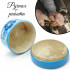Blue Round Wooden Box Gzhel Ornament, Floral Design Trinket Jewelry Box with Lid