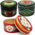 3 pcs Round Wooden Jewelry Box with Slavic Floral Design - Decorative Wooden Boxes Vanity Decor
