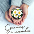 Black Round Wooden Box with Lid - Keepsake Decorative Box with Hand Painted Daisies