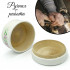 White Round Ring Bearer Box with Floral Pattern -  Wooden White Jewelry Box Trinket Container