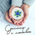 Round White Vintage Jewelry Box with Cornflowers - Decorative Wooden Storage Box