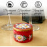 Red Round Wooden Trinket Box with Lid for Jewelry - Decorative Wooden Box with Hand Painted Slavic Floral Design