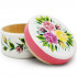 White Ring Box for Proposal with Hand Painted Flowers - White Wooden Box Floral Design