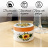 White Wooden Box with Hand Painted Sunflower Floral Design - Round Ring Bearer Box