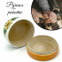 White Wooden Box with Hand Painted Sunflower Floral Design - Round Ring Bearer Box