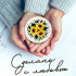 White Wooden Box with Hand Painted Sunflower Floral Design - Round Ring Bearer Box