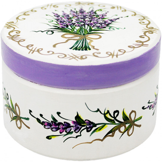 White Jewelry Box with Hand Painted Meadow Flowers - Floral Design White Wedding Keepsake Box