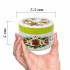 White Round Trinket Box with Lid with Poppies and Daisies - White Jewelry Box with Floral Design