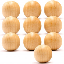 Wooden Craft Balls Set – 10-Piece Unfinished 30mm Wooden Balls for DIY