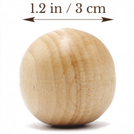 Wooden Craft Balls Set – 10-Piece Unfinished 30mm Wooden Balls for DIY