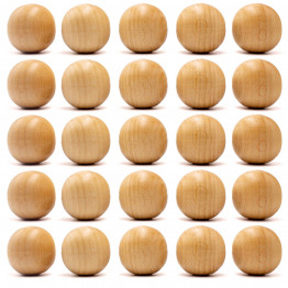 30mm Hardwood Balls Natural Unfinished Wooden Round Balls for DIY Projects, 25 Pcs