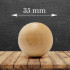 18 Pieces Unfinished Round Wood, Natural Wooden Balls (35mm)