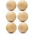 6 Pieces Wooden Balls for Crafts, Round Wooden Balls for DIY Projects, 35 mm