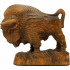 Handcrafted Wooden Bison Figurine – 5.9-Inch European Wisent Sculpture