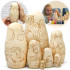 Blank Russian Nesting Dolls by Russian Fairy Tales Unpainted Set 7 pcs - Paint Your Own Matryoshka