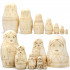Blank First Russian Nesting Dolls for Coloring Set 7 pcs - Paint Your Own Matryoshka