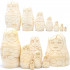 Unpainted Nesting Dolls Set of 7 – Flower Outline Wooden Matryoshka Blanks for Painting – DIY Folk Art Kit
