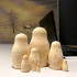 Unpainted Nesting Dolls Set of 7 – Wood DIY Matryoshka Blanks with Animal Outlines – Girl & Animal Theme