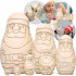 Santa Claus Wooden Nesting Dolls Kit for Painting - 7 Pieces of Natural Wood
