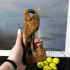 Handcrafted Wooden Stork Sculpture - 7-Inch Rustic Heron Wood Carving